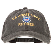 US Coast Guard Retired Embroidered Washed Cotton Twill Cap