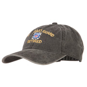 US Coast Guard Retired Embroidered Washed Cotton Twill Cap