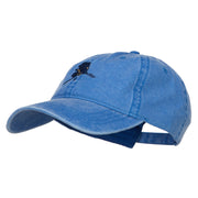 Alaska State Flag Map Embroidered Washed Cap