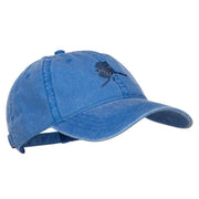 Alaska State Flag Map Embroidered Washed Cap