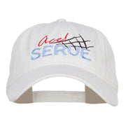 Ace Serve Volleyball Embroidered Washed Cap