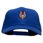 Paddling Scene Embroidered Solid Cotton Twill Pro Style Cap - Royal OSFM