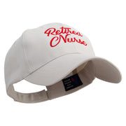 Retired Nurse Embroidered Low Profile Organic Cotton Cap