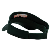 Road Trip Time Embroidered Cotton Twill Sun Visor - Dk-Green OSFM