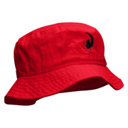 Couple On The Moon Embroidered Bucket Hat - Red OSFM