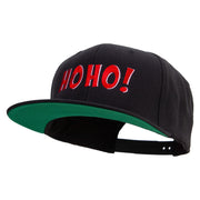 Sticker Style Hoho Embroidered Wool Blend Prostyle Snapback - Black OSFM