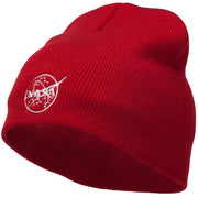 NASA Logo Outline Embroidered Short Beanie