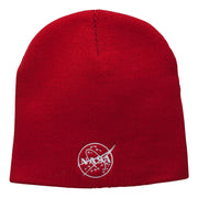 NASA Logo Outline Embroidered Short Beanie