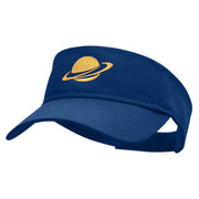 Ringed Planet Embroidered Cotton Twill Sun Visor