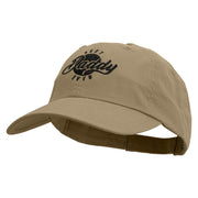 Best Daddy Ever Embroidered Low Profile Dyed Cotton Twill Cap - Khaki OSFM