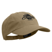 Best Daddy Ever Embroidered Low Profile Dyed Cotton Twill Cap - Khaki OSFM