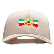 Viva Mexico Banner Embroidered Retro Trucker Cap