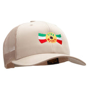 Viva Mexico Banner Embroidered Retro Trucker Cap