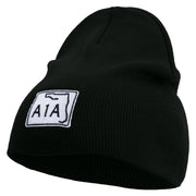 Highway A1A Embroidered 8 inch Acrylic Short beanie - Black OSFM