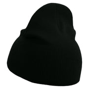 Highway A1A Embroidered 8 inch Acrylic Short beanie - Black OSFM