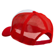 Gorilla Wear Glasses Embroidered Summer Foam Mesh Trucker Cap - Red-White OSFM