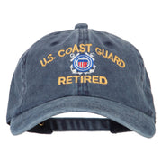 US Coast Guard Retired Embroidered Washed Cotton Twill Cap