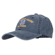 US Coast Guard Retired Embroidered Washed Cotton Twill Cap