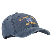 US Coast Guard Retired Embroidered Washed Cotton Twill Cap