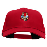 Paddling Scene Embroidered Solid Cotton Twill Pro Style Cap - Red OSFM