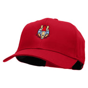 Paddling Scene Embroidered Solid Cotton Twill Pro Style Cap - Red OSFM