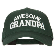 Awesome Grandpa Embroidered Solid Cotton Pro Style Cap