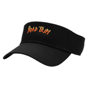 Road Trip Time Embroidered Cotton Twill Sun Visor - Black OSFM