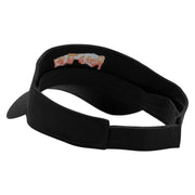 Road Trip Time Embroidered Cotton Twill Sun Visor - Black OSFM