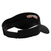 Road Trip Time Embroidered Cotton Twill Sun Visor - Black OSFM