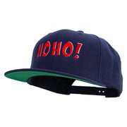 Sticker Style Hoho Embroidered Wool Blend Prostyle Snapback - Navy OSFM