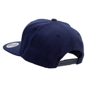 Sticker Style Hoho Embroidered Wool Blend Prostyle Snapback - Navy OSFM