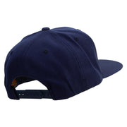 Sticker Style Hoho Embroidered Wool Blend Prostyle Snapback - Navy OSFM