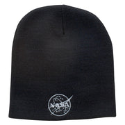 NASA Logo Outline Embroidered Short Beanie