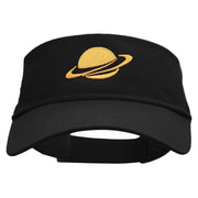 Ringed Planet Embroidered Cotton Twill Sun Visor