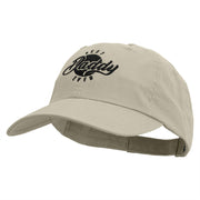 Best Daddy Ever Embroidered Low Profile Dyed Cotton Twill Cap - Putty OSFM