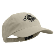 Best Daddy Ever Embroidered Low Profile Dyed Cotton Twill Cap - Putty OSFM