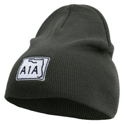 Highway A1A Embroidered 8 inch Acrylic Short beanie - Grey OSFM