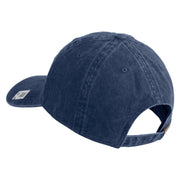 The Few The Proud Embroidered Washed Solid Pigment Dyed Cotton Twill Brass Buckle Cap - Navy OSFM