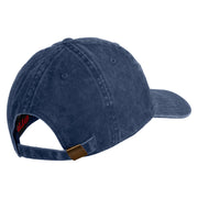 The Few The Proud Embroidered Washed Solid Pigment Dyed Cotton Twill Brass Buckle Cap - Navy OSFM
