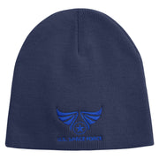 US Space Force Embroidered 8 inch Acrylic Short Blank Beanie - Navy OSFM