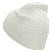 Gymnastics Icon Embroidered 8 inch Acrylic Short Blank Beanie - White OSFM