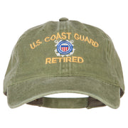 US Coast Guard Retired Embroidered Washed Cotton Twill Cap