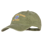 US Coast Guard Retired Embroidered Washed Cotton Twill Cap