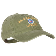 US Coast Guard Retired Embroidered Washed Cotton Twill Cap