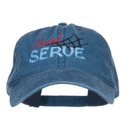 Ace Serve Volleyball Embroidered Washed Cap