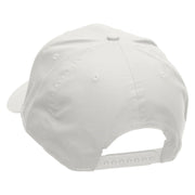 Paddling Scene Embroidered Solid Cotton Twill Pro Style Cap - White OSFM