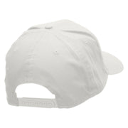 Paddling Scene Embroidered Solid Cotton Twill Pro Style Cap - White OSFM