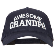 Awesome Grandpa Embroidered Solid Cotton Pro Style Cap