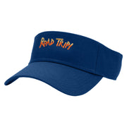 Road Trip Time Embroidered Cotton Twill Sun Visor - Royal OSFM