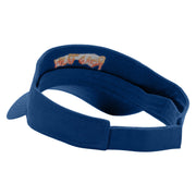 Road Trip Time Embroidered Cotton Twill Sun Visor - Royal OSFM